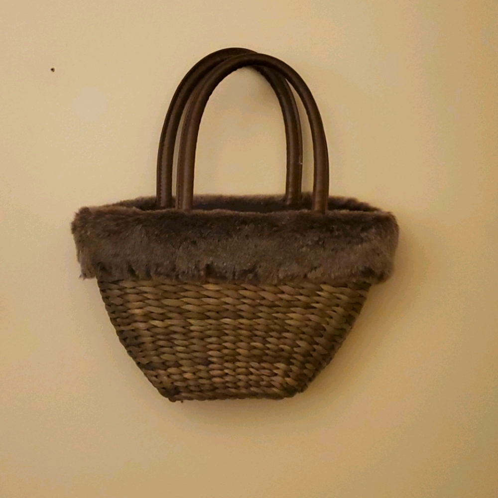 Straw brown bag made by Bath and Body Works